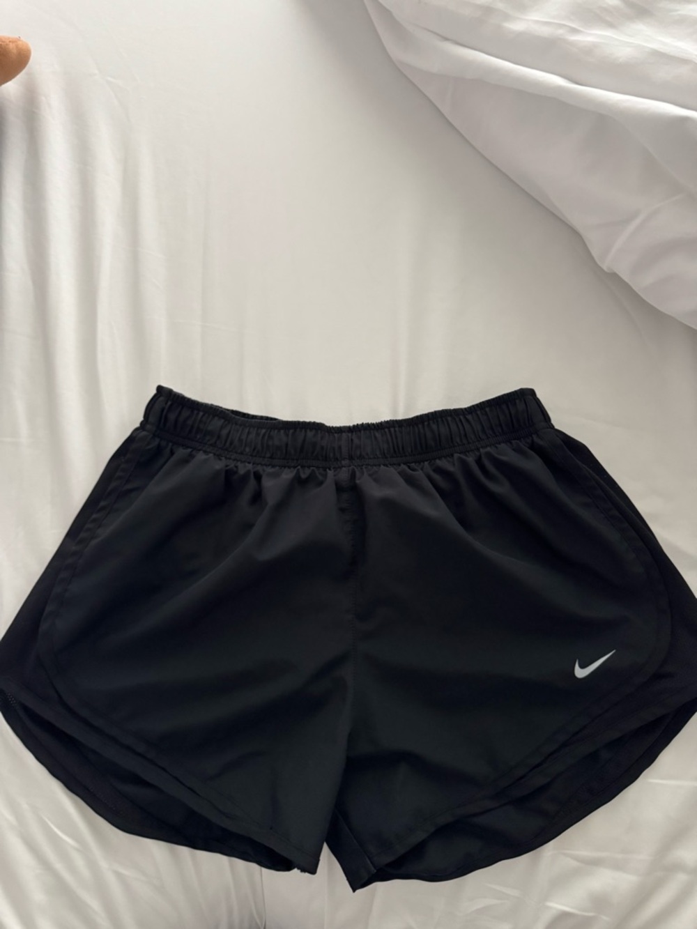 Nike Women's Black Athletic Shorts with Reflective Swoosh
